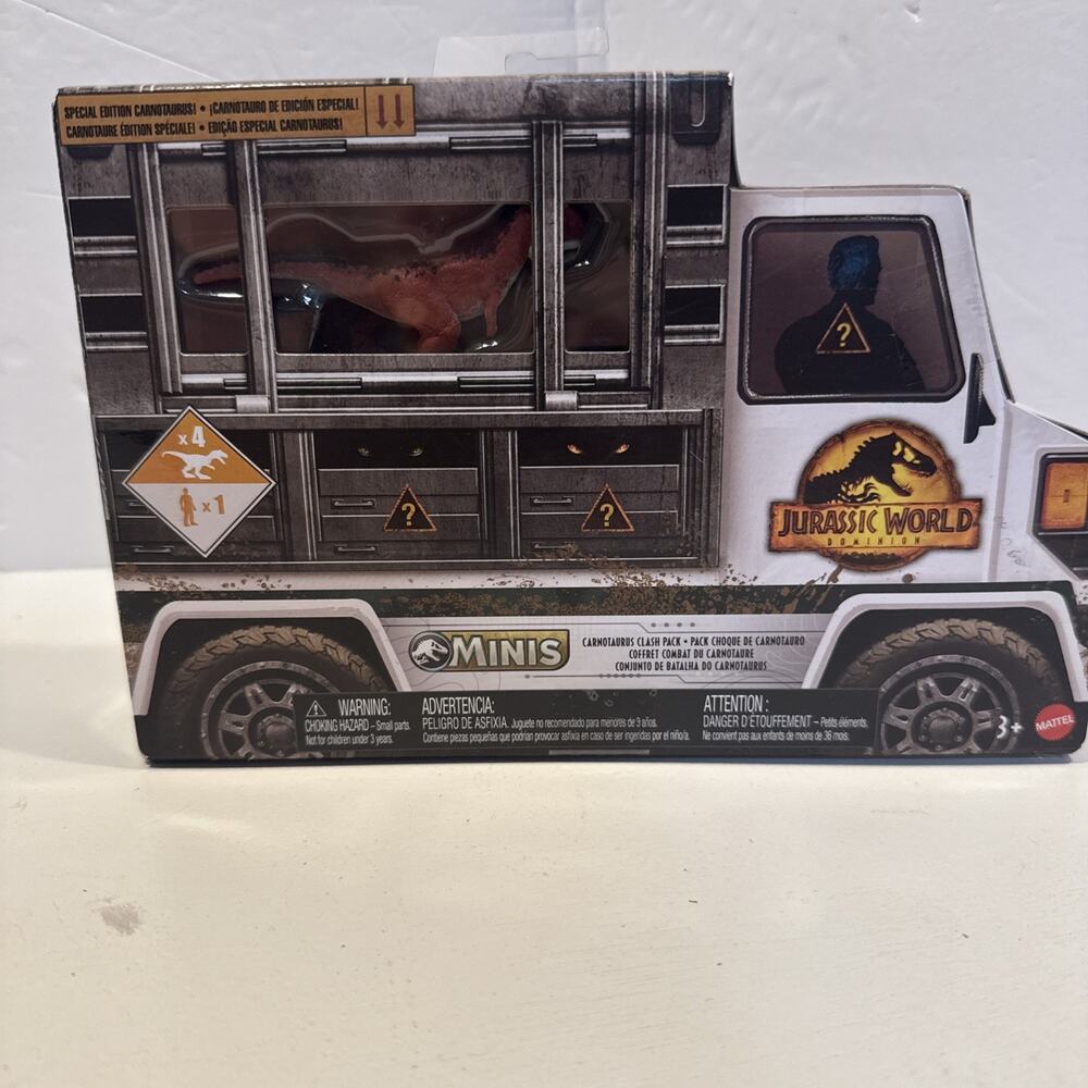 Mattel: Jurassic World - Dominion Minis Carnotaurus Clash Pack Dinosaur Set